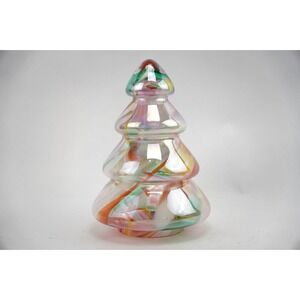 Vintage Zorza Polish Glass‎ Christmas Tree, Confetti Colors, Multicolors 9.5"